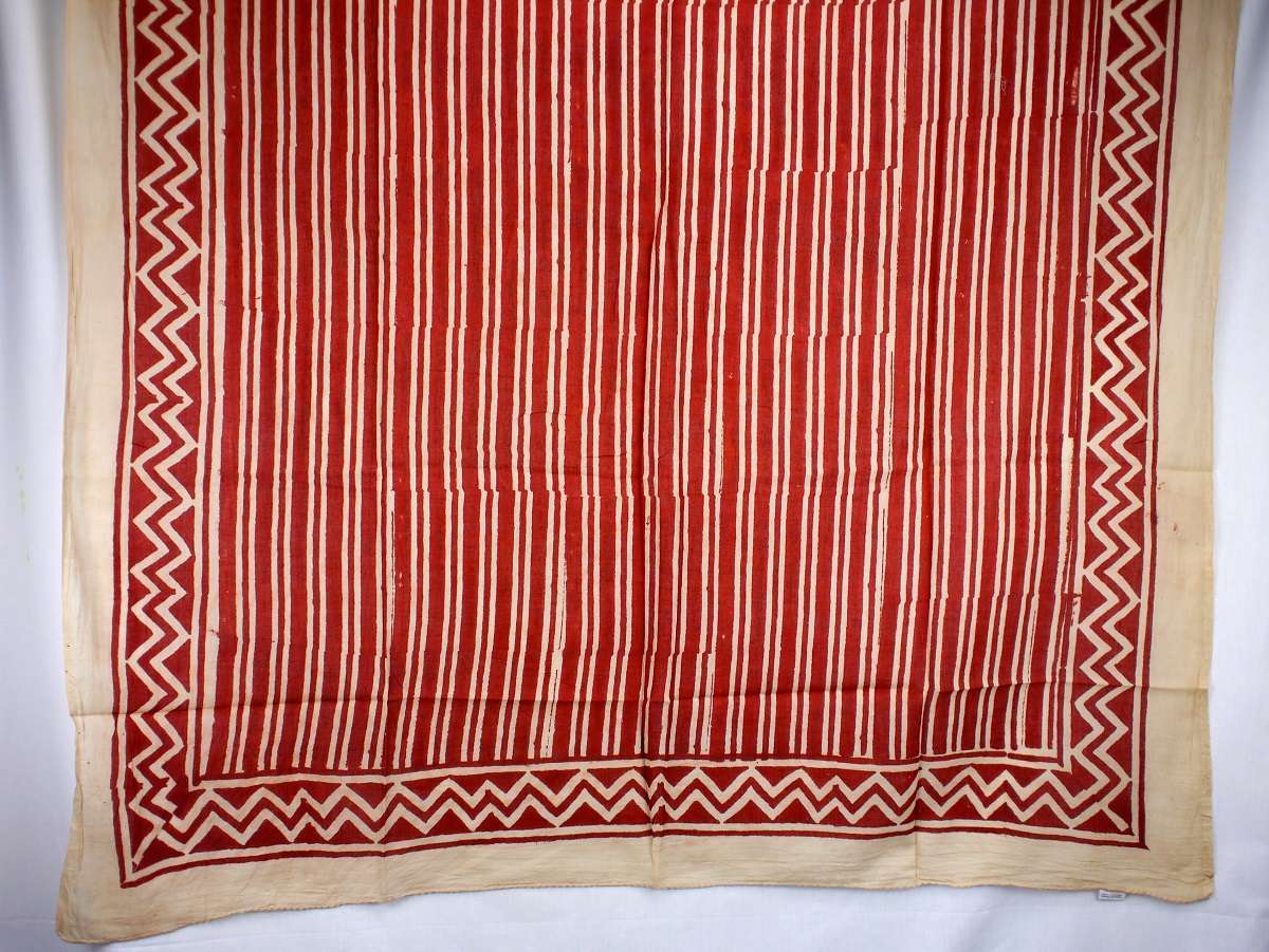 Foulard Rouille et Fond Écru - W408-2