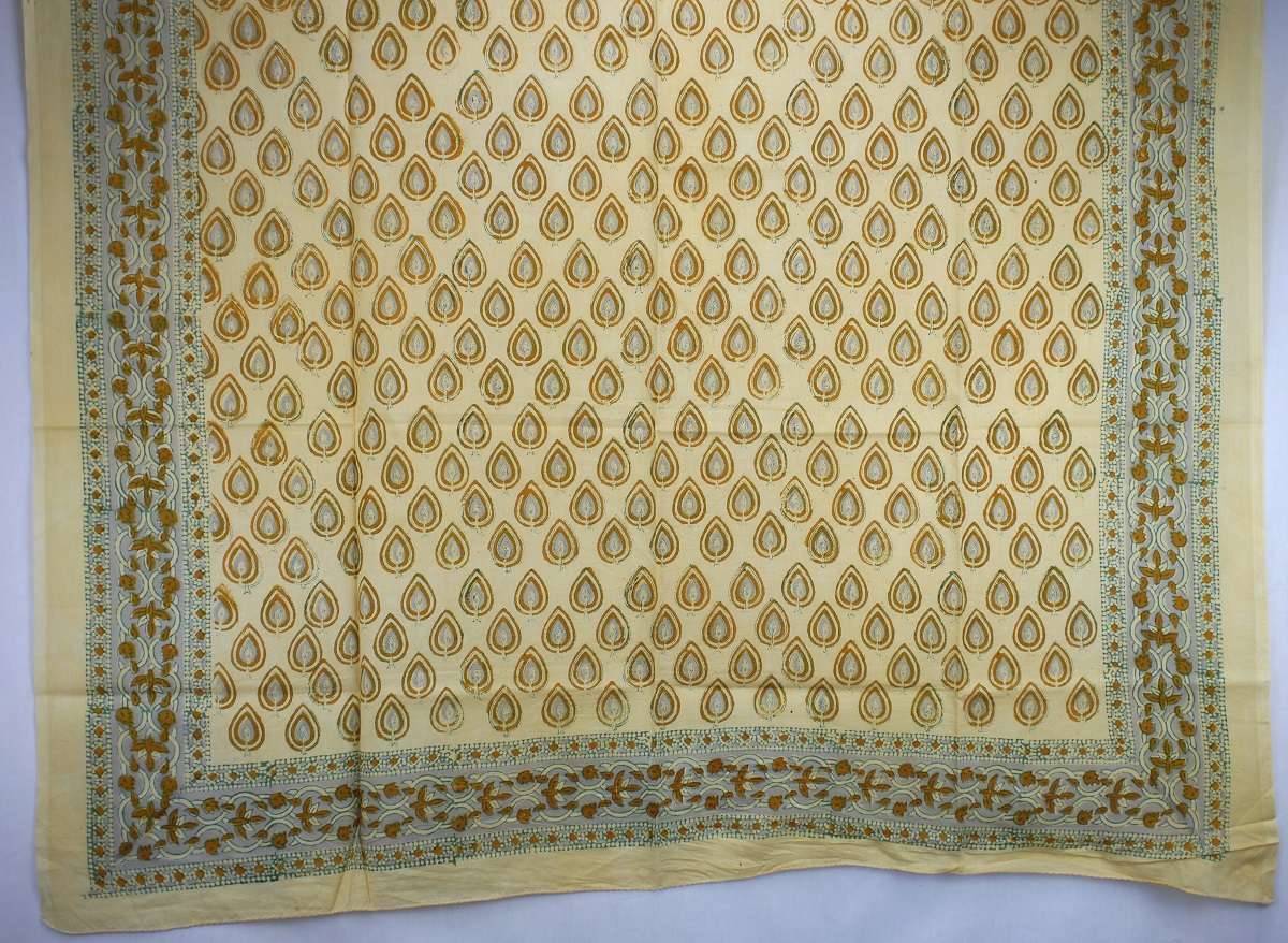 Foulard Jaune Pâle, Orce et Gris Bleuté - S404-12