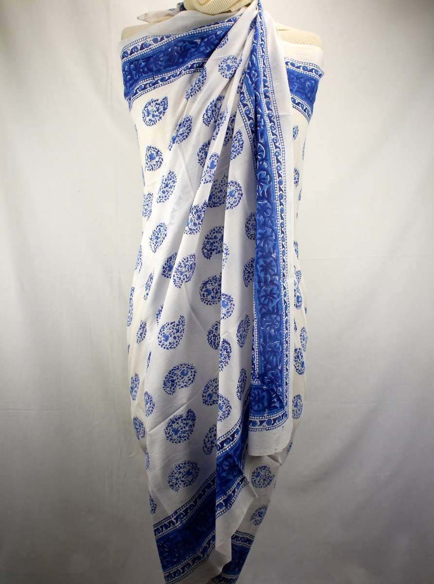 Foulard Blanc et Bleu - S404-3