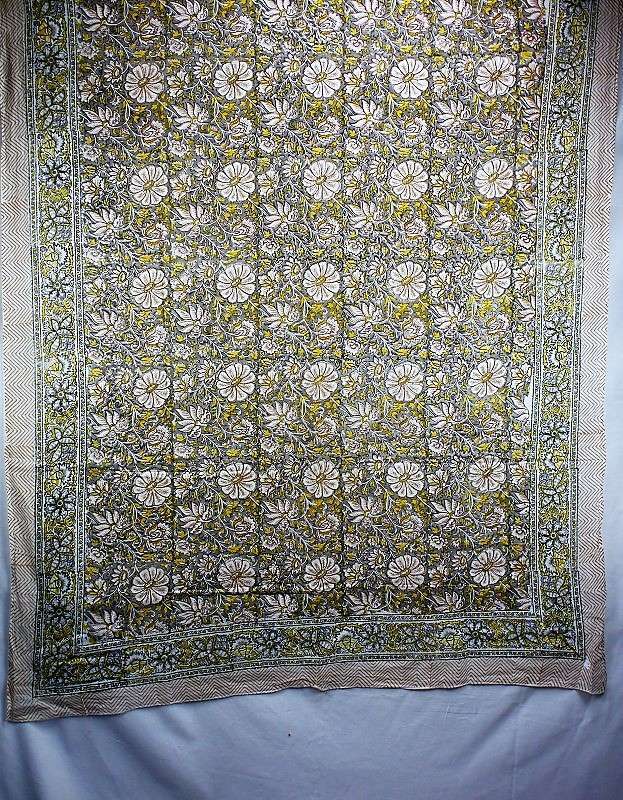 Foulard Gris, Beige, Jaune et fond Blanc - W525-2