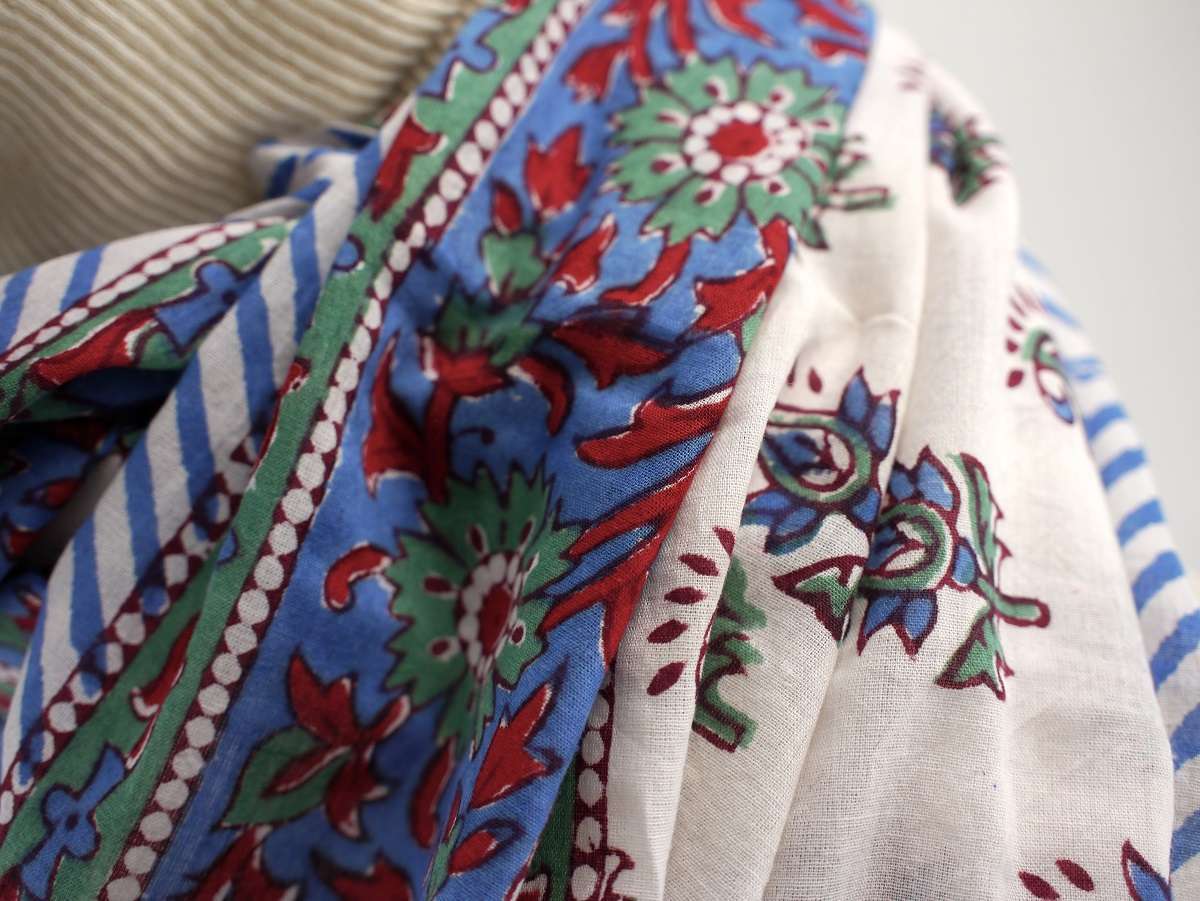 Foulard Blanc, Bleu, Rouge, Vert - S404-1