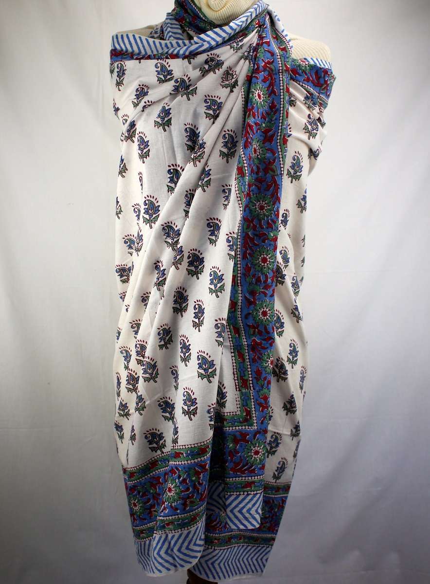 Foulard Blanc, Bleu, Rouge, Vert - S404-1